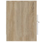 Tv-Meubel 150X33,5X45 Cm Bewerkt Hout Wit En Sonoma Eikenkleur