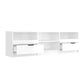 Tv-Meubel 150X33,5X45 Cm Bewerkt Hout Hoogglans Wit