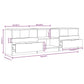 Tv-Meubel 150X33,5X45 Cm Bewerkt Hout Hoogglans Wit
