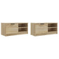 Tv-Meubelen 2 St 80X35X36,5 Cm Bewerkt Hout Sonoma Eikenkleurig