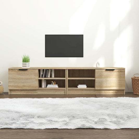 Tv-Meubelen 2 St 80X35X36,5 Cm Bewerkt Hout Sonoma Eikenkleurig