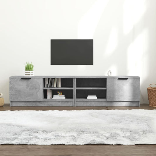 Tv-Meubelen 2 St 80X35X36,5 Cm Bewerkt Hout Betongrijs