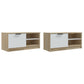 Tv-Meubelen 2 St 80X35X36,5 Cm Bewerkt Hout Wit En Sonoma Eiken