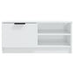 Tv-Meubel 80X35X36,5 Cm Bewerkt Hout Hoogglans Wit