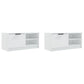 Tv-Meubelen 2 St 80X35X36,5 Cm Bewerkt Hout Hoogglans Wit