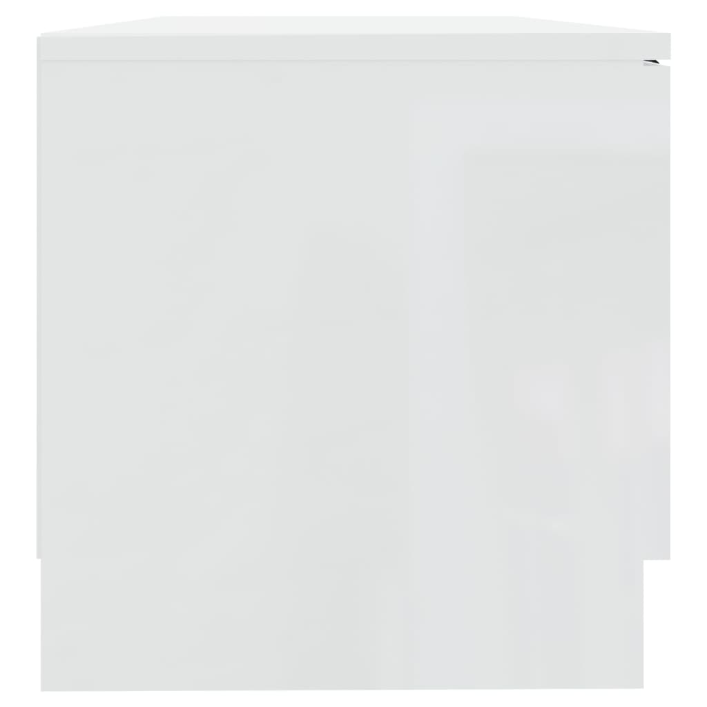 Tv-Meubelen 2 St 80X35X36,5 Cm Bewerkt Hout Hoogglans Wit