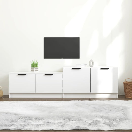 Tv-Meubel 158,5X36X45 Cm Bewerkt Hout Wit