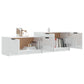 Tv-Meubel 158,5X36X45 Cm Bewerkt Hout Hoogglans Wit