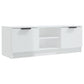 Tv-Meubel 102X35X36,5 Cm Bewerkt Hout Hoogglans Wit