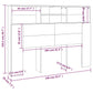 Hoofdbordkast 140X19X103,5 Cm Sonoma Eikenkleurig