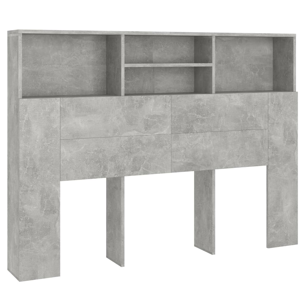 Hoofdbordkast 140X19X103,5 Cm Betongrijs