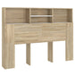 Hoofdbordkast 140X19X103,5 Cm Wit En Sonoma Eikenkleurig