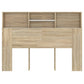 Hoofdbordkast 140X19X103,5 Cm Wit En Sonoma Eikenkleurig