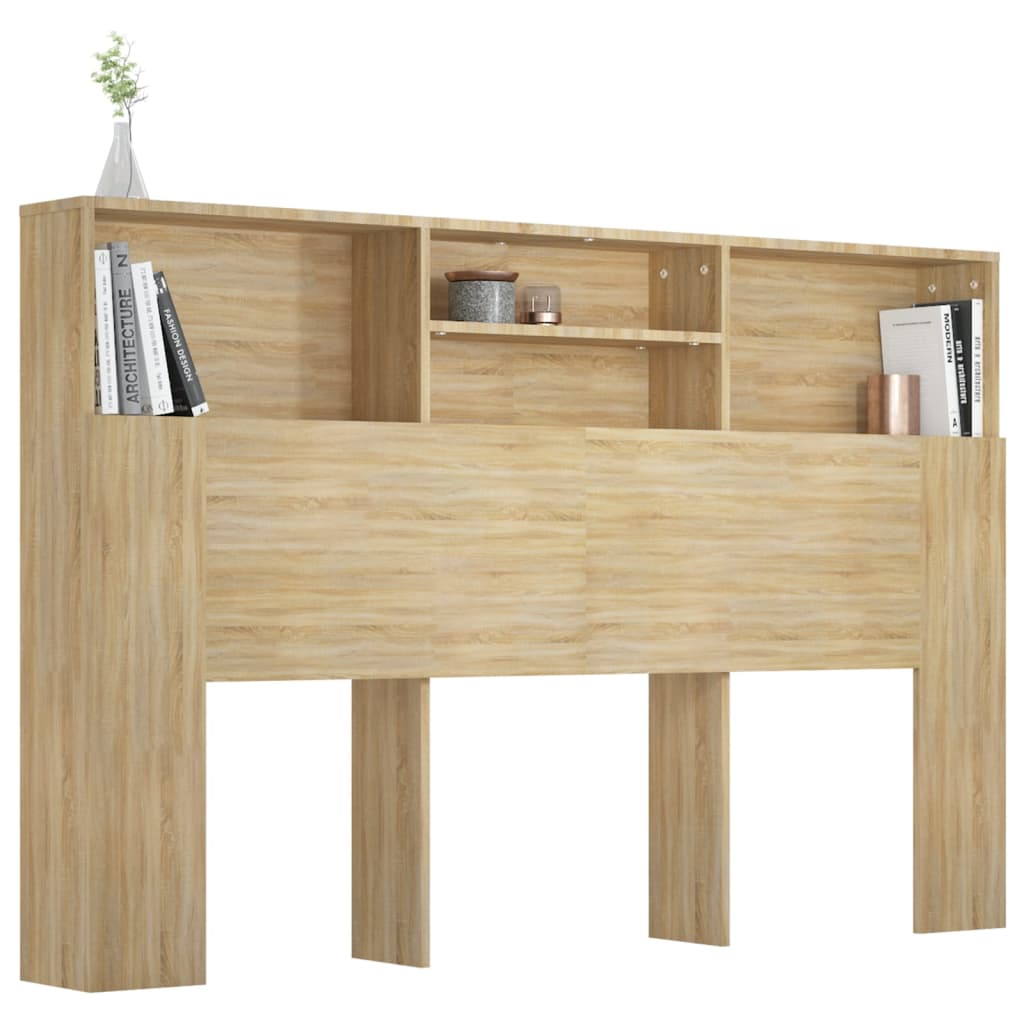 Hoofdbordkast 160X19X103,5 Cm Sonoma Eikenkleurig
