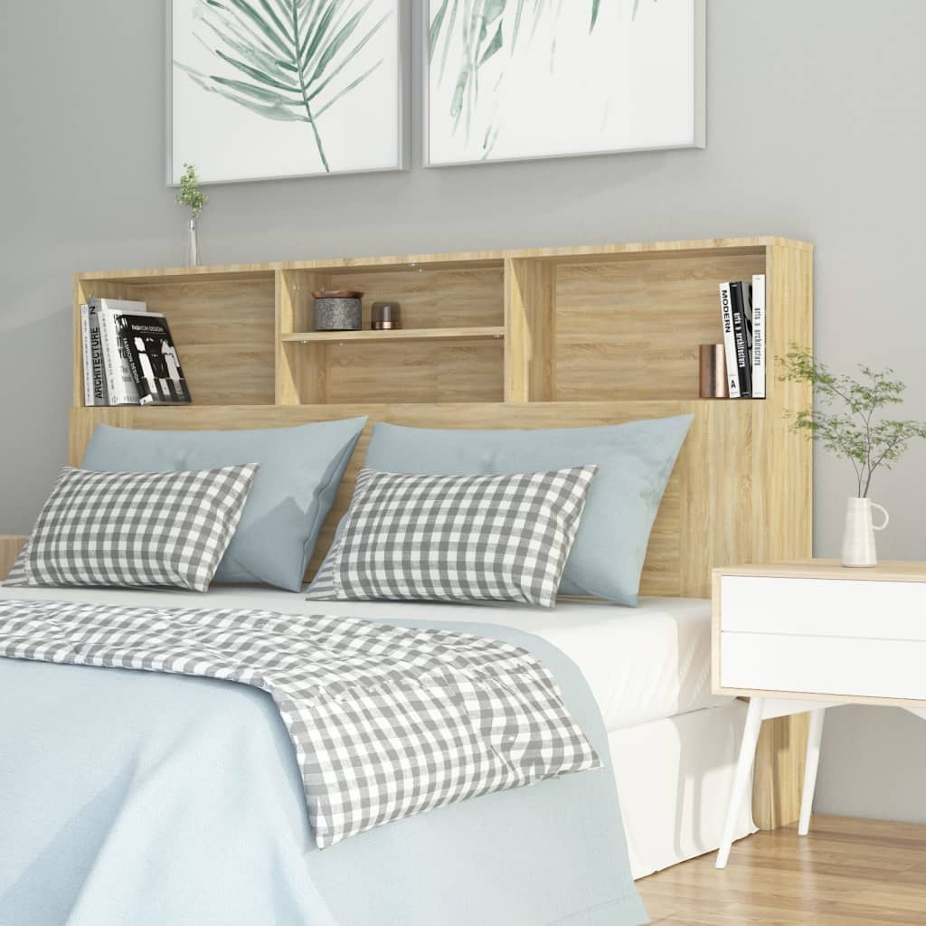 Hoofdbordkast 160X19X103,5 Cm Sonoma Eikenkleurig