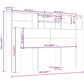 Hoofdbordkast 160X19X103,5 Cm Betongrijs