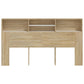 Hoofdbordkast 180X19X103,5 Cm Wit En Sonoma Eikenkleurig