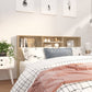 Hoofdbordkast 180X19X103,5 Cm Wit En Sonoma Eikenkleurig