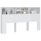 Hoofdbordkast 180X19X103,5 Cm Hoogglans Wit