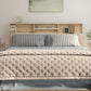 Hoofdbordkast 200X19X103,5 Cm Wit En Sonoma Eikenkleurig