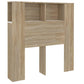 Hoofdbordkast 100X18,5X104,5 Cm Wit En Sonoma Eikenkleurig
