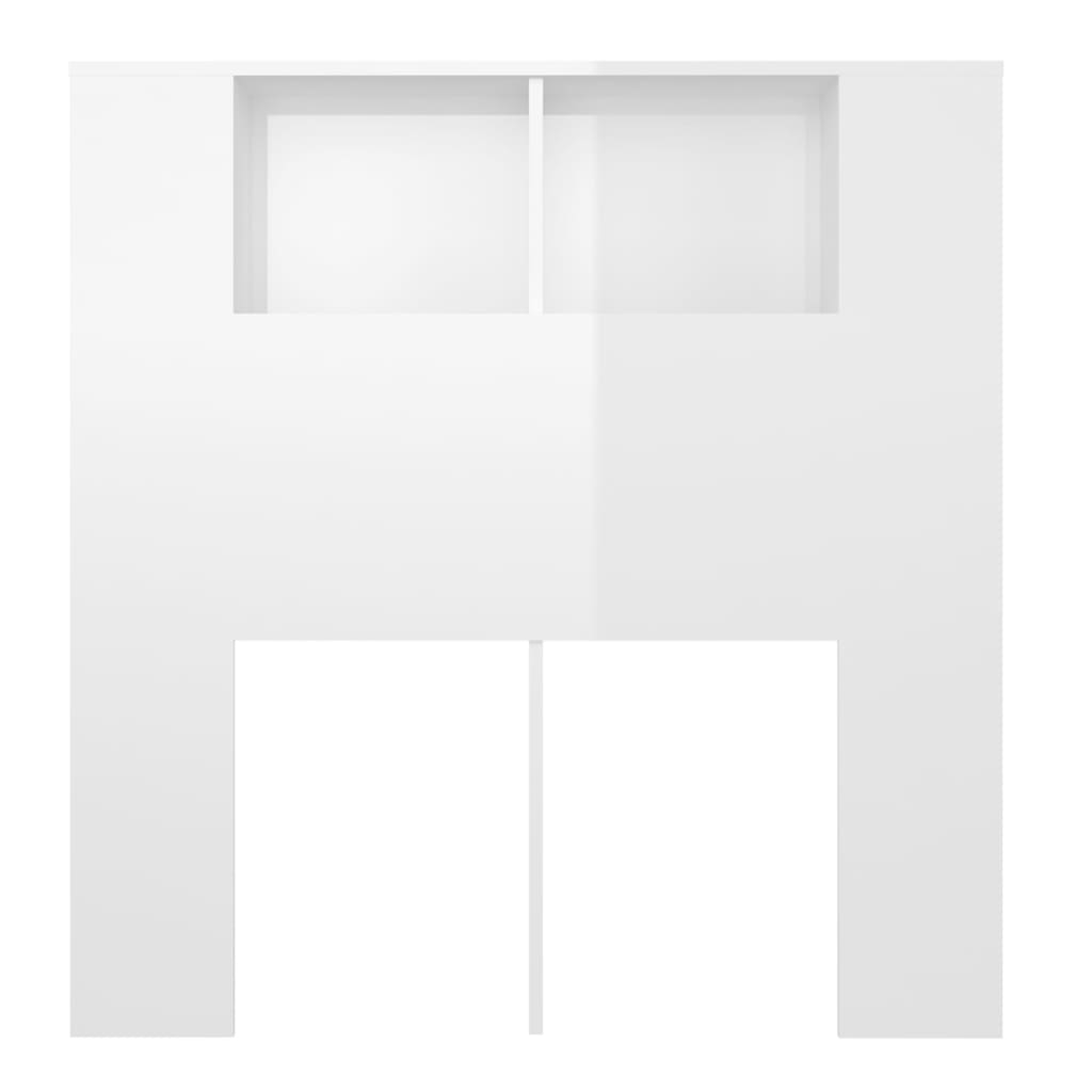 Hoofdbordkast 100X18,5X104,5 Cm Hoogglans Wit