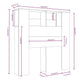 Hoofdbordkast 100X18,5X104,5 Cm Hoogglans Wit