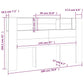 Hoofdbordkast 180X18,5X104,5 Cm Sonoma Eikenkleurig