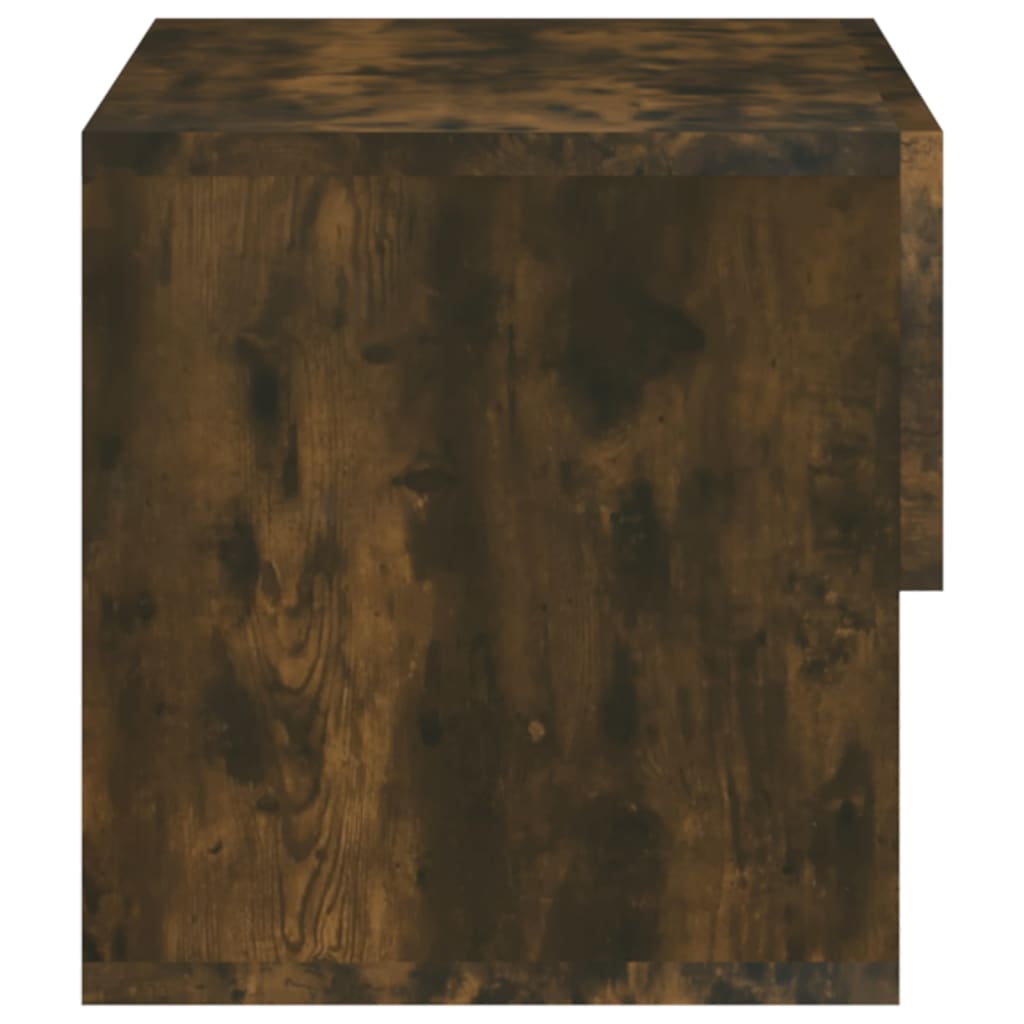 Wandnachtkastje Bewerkt Hout Gerookt Eikenkleurig