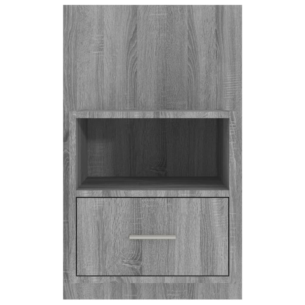 Wandnachtkastjes 2 St Bewerkt Hout Grijs Sonoma Eikenkleurig