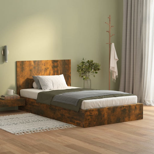 Hoofdbord 120X1,5X80 Cm Bewerkt Hout Gerookt Eikenkleurig