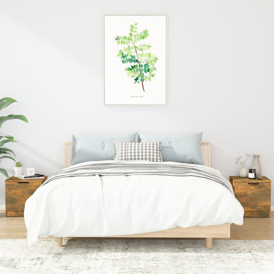 Nachtkastjes 2 St 40X39X40 Cm Gerookt Eikenkleurig