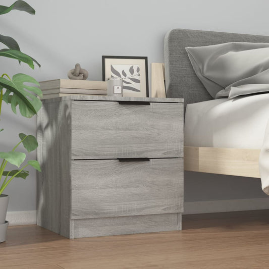 Nachtkastje Bewerkt Hout Grijs Sonoma Eikenkleurig