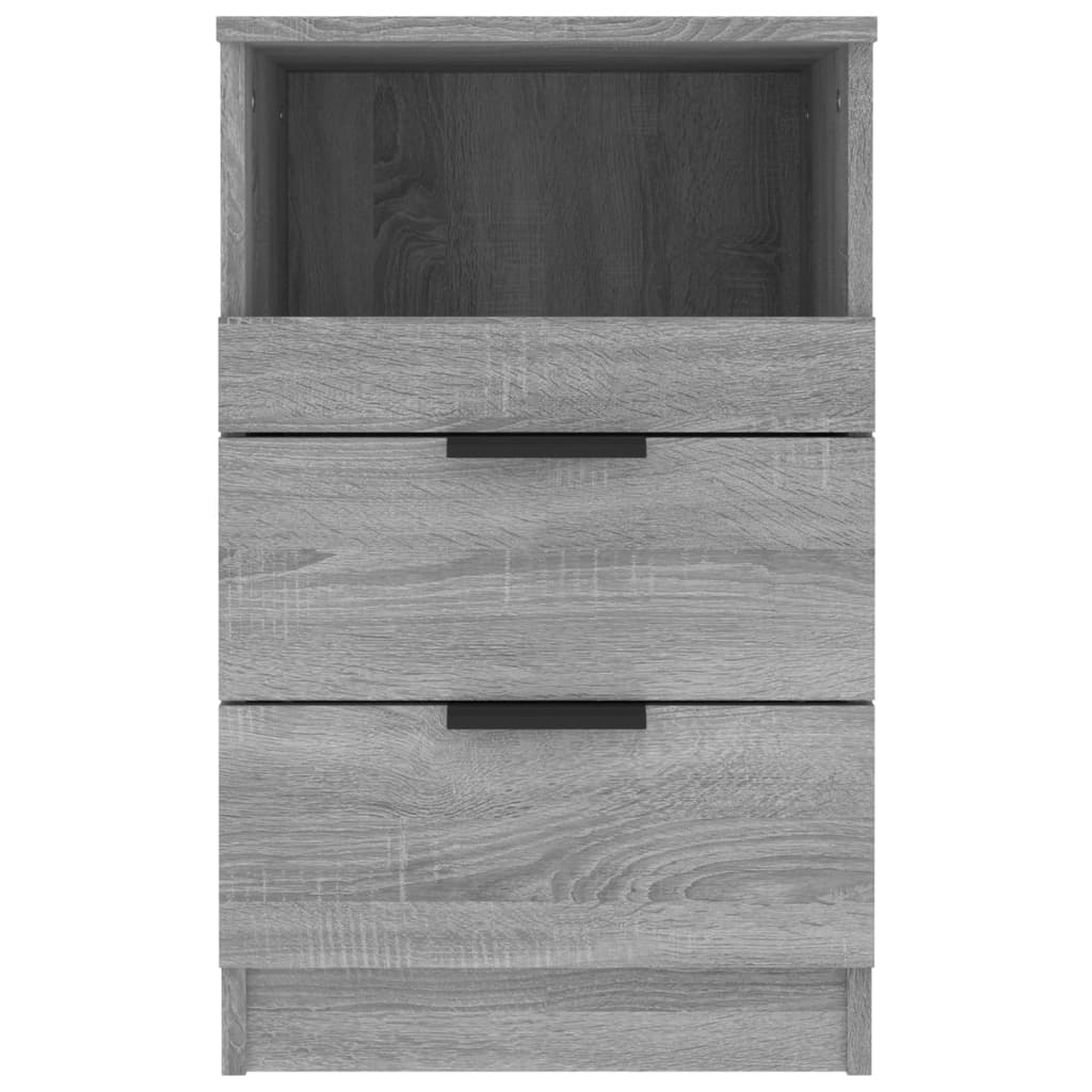 Nachtkastjes 2 St Bewerkt Hout Grijs Sonoma Eikenkleurig
