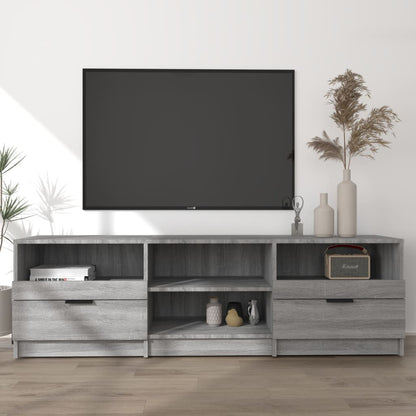 Tv-Meubel 150X33,5X45 Cm Bewerkt Hout Grijs Sonoma Eikenkleurig