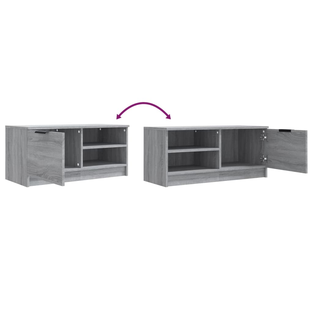 Tv-Meubelen 2 St 80X35X36,5 Cm Bewerkt Hout Grijs Sonoma Eiken