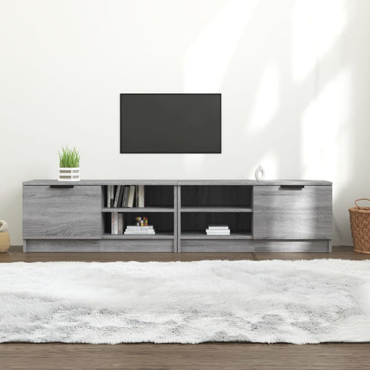 Tv-Meubelen 2 St 80X35X36,5 Cm Bewerkt Hout Grijs Sonoma Eiken