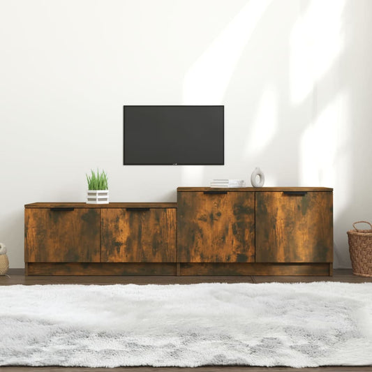 Tv-Meubel 158,5X36X45 Cm Bewerkt Hout Gerookt Eikenkleurig
