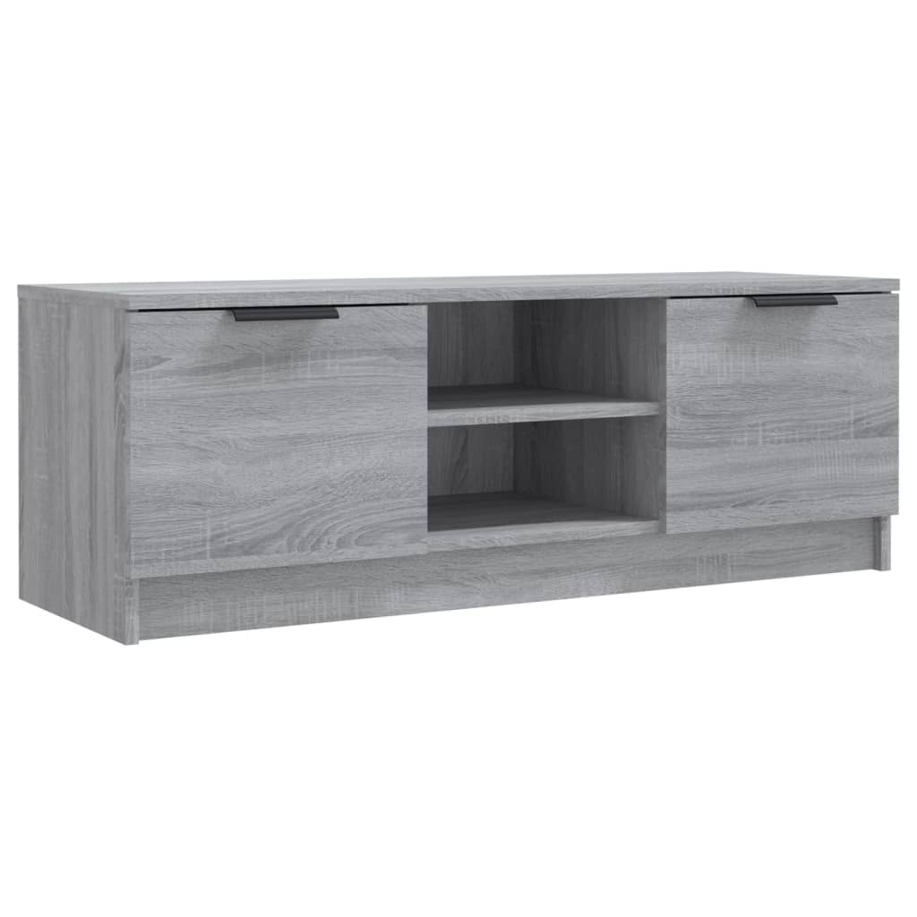 Tv-Meubel 102X35X36,5 Cm Bewerkt Hout Grijs Sonoma Eikenkleurig