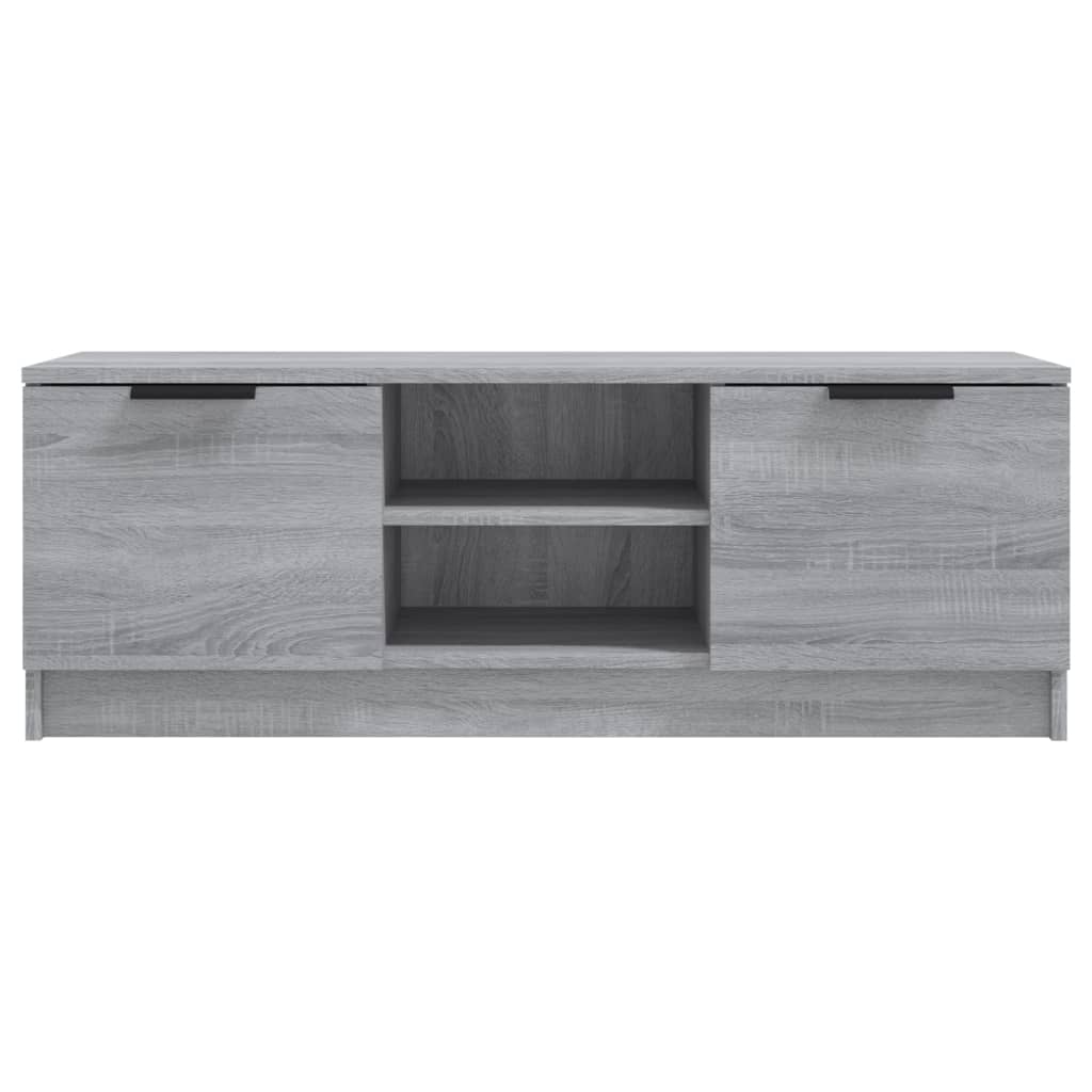 Tv-Meubel 102X35X36,5 Cm Bewerkt Hout Grijs Sonoma Eikenkleurig