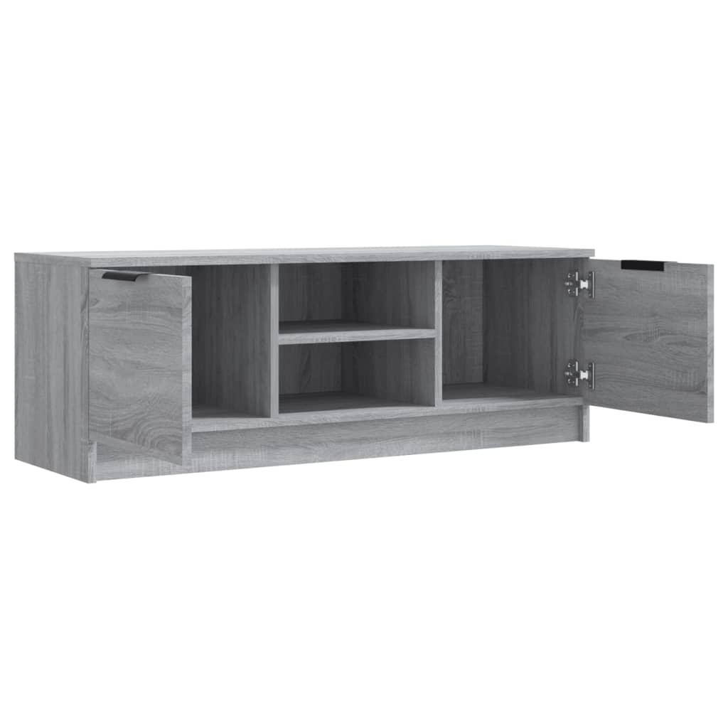 Tv-Meubel 102X35X36,5 Cm Bewerkt Hout Grijs Sonoma Eikenkleurig