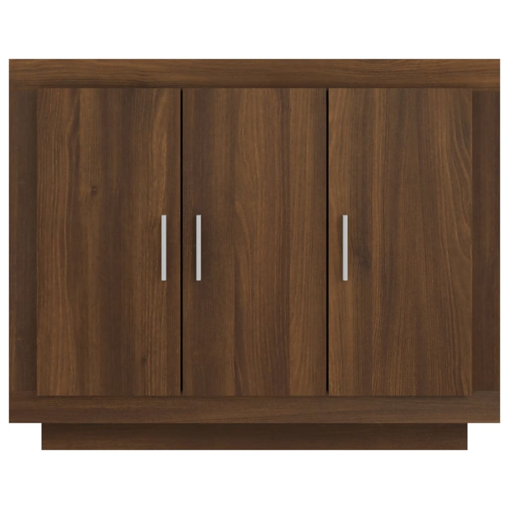 Dressoir 92X35X75 Cm Bewerkt Hout Bruineikenkleurig