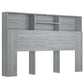 Hoofdbordkast 160X19X103,5 Cm Grijs Sonoma Eikenkleurig