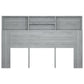 Hoofdbordkast 160X19X103,5 Cm Grijs Sonoma Eikenkleurig
