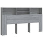 Hoofdbordkast 180X19X103,5 Cm Grijs Sonoma Eikenkleurig