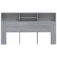 Hoofdbordkast 180X19X103,5 Cm Grijs Sonoma Eikenkleurig