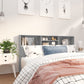 Hoofdbordkast 180X19X103,5 Cm Grijs Sonoma Eikenkleurig