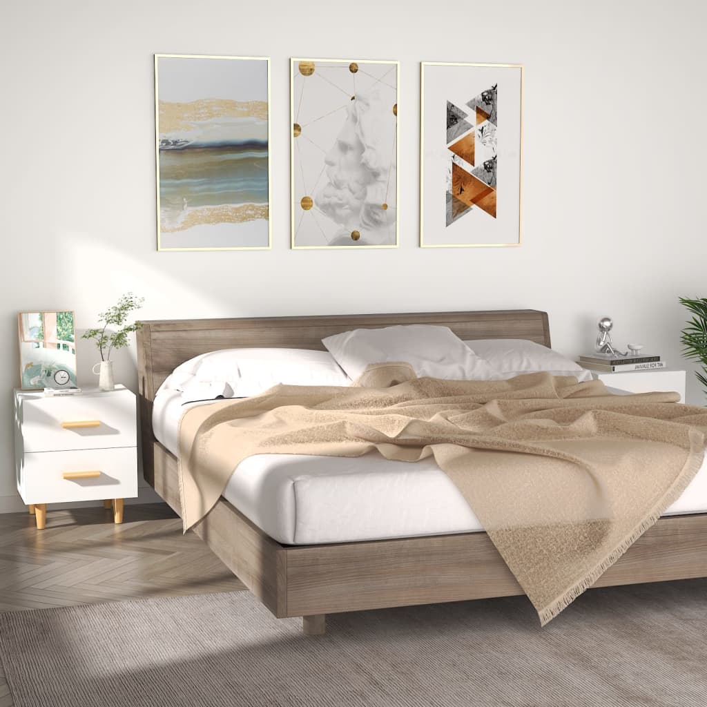 Nachtkastjes 2 St 40X35X47,5 Cm Wit