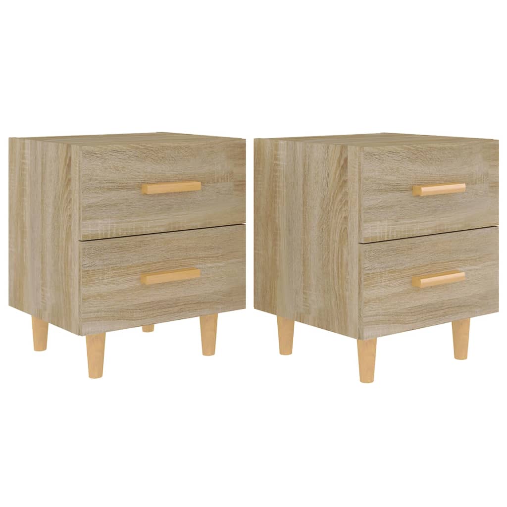 Nachtkastjes 2 St 40X35X47,5 Cm Sonoma Eikenkleurig