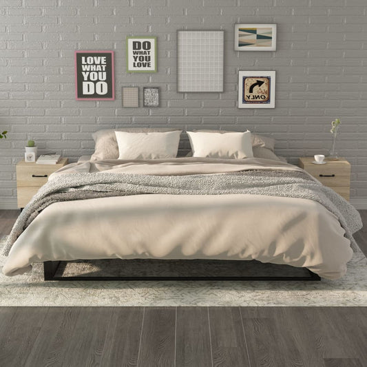 Nachtkastjes 2 St 40X35X47,5 Cm Sonoma Eikenkleurig